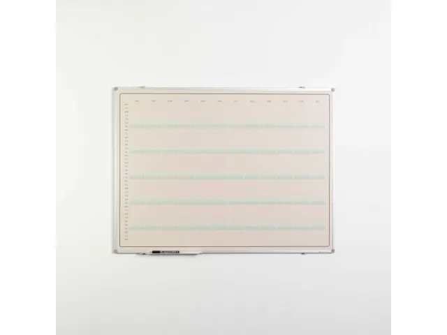 Jaarplanner Elegance Engels softline profiel 8mm 90x120cm aluframe