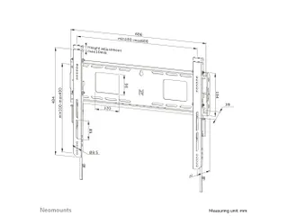 Neomounts LEVEL-750 WL30-750BL16 Vlakke heavy duty muurbeugel - 42-86 - 16