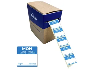 Etiket Avery HACCP maandag blauw 25x25mm 1000 stuks - 1