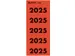 Rugetiket Leitz 2025 rood 100 stuks