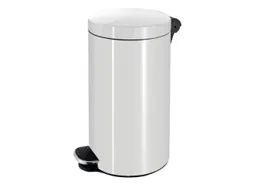 pedaalemmer,20l,HxØ 440x300mm,binnenbak kunststof,romp staal wit
