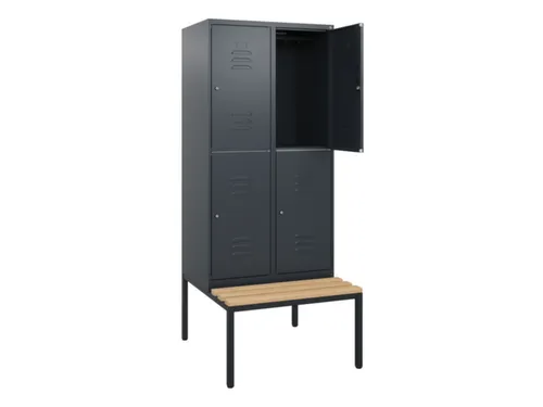 Dubbeldekse dekenkist,HxBxD 1950x800x815mm,2x2vak.,vak B 400mm
