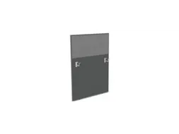baliepaneel v. bureau aanbouw links MS-donkergrijs BN8078-grijs 800mm