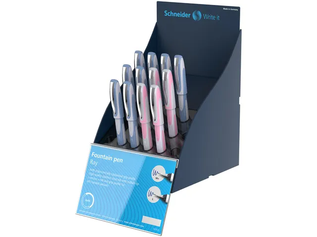Stylo plume Schneider Ray Trend SIS-présentoir 12 pièces Anglais