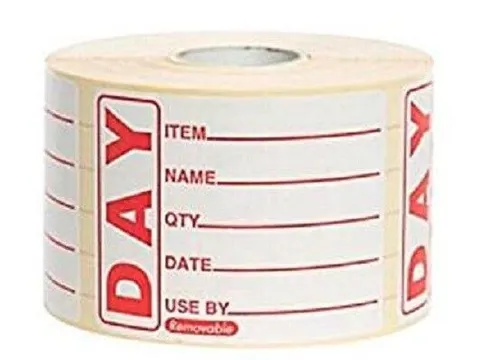 Vogue verwijderbare houdbaarheidsetiket label 500 Stuks