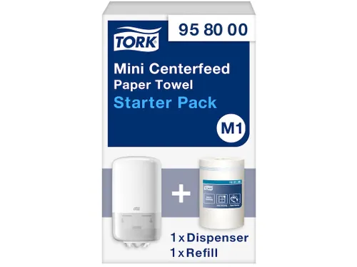 Tork 958000 Startpakket M1 Mini Centerfeed dispenser + refill