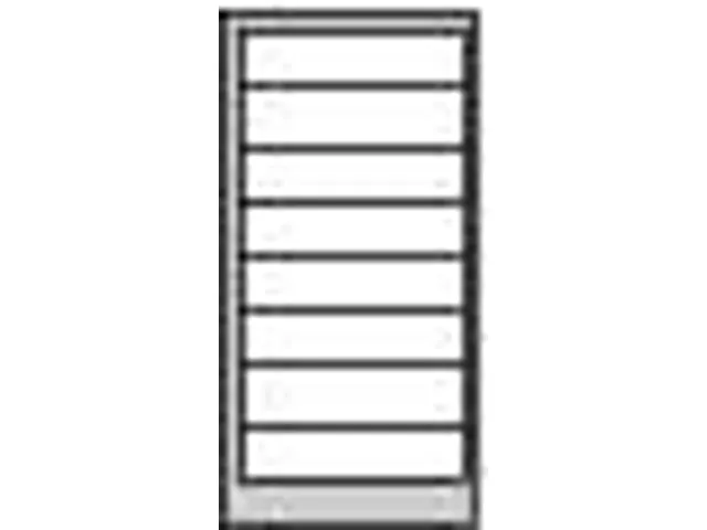 Ladenkast 900x500x500mm 8 Laden Uitschuifbaar Glijgeleiding Ral7035
