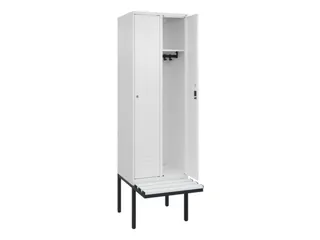 locker met bank,HxBxD 2120x600x815mm,2vak,vak B 300mm,cil.-slot - 2