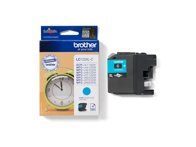 Inktcartridge Brother LC-125XLC blauw HC