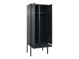 locker met bank,voor scheiding van kleding,HxBxD 2120x800x815mm,2vak