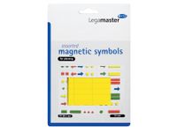 Magneet Legamaster Symbolen 10mm Geel Assorti