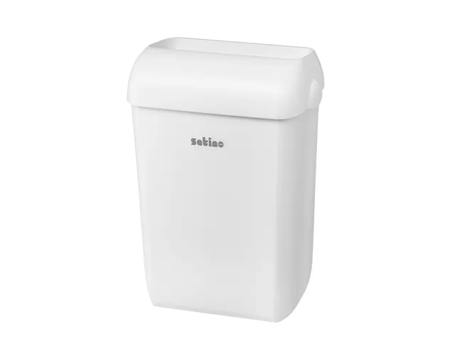 Afvalbak Satino open inworp 43 liter wit 332570