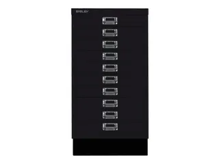 kantoor-ladekast HxBxD 670x349x432mm 10 laden romp + front zwart - 2