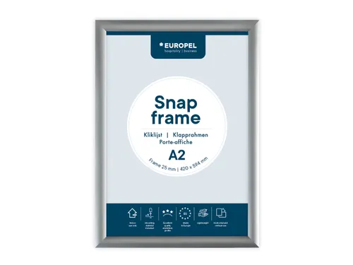 Europel Kliklijst Premium A2 25mm Zilver