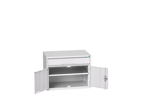 ladekast HxBxD 600x800x550mm 1lade 2deuren RAL7035 front RAL7035