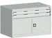 ladekast HxBxD 700x1050x650mm 2laden RAL7035 front RAL7035