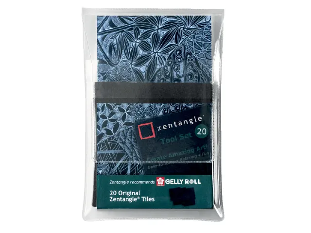 Tekenset Sakura Zentangle set à 20 patronen zwart