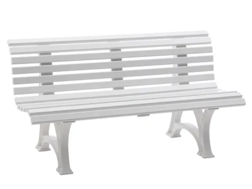Kunststofbank 800x1500x450mm Zit H 450mm 13 Latten 2 Pootstellen Wit