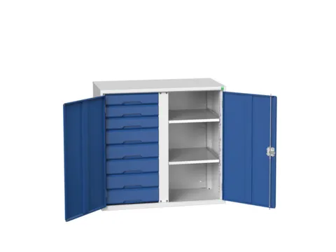 universele kast,HxBxD 1000x1050x550mm,2xStalen bodem,8lade(n)