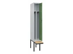locker met bank,voor scheiding van kleding,HxBxD 2120x300x815mm,1vak