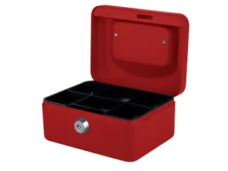 Geldkist Quantore 150x115x80mm rood - 1