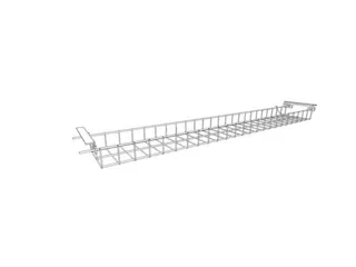 kabelbak,v. bureau,HxBxD 70x1400x160mm,v. tafel B 2000mm,zilverkleurig - 1