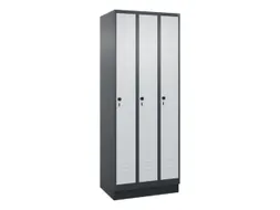 locker,HxBxD 1950x750x500mm,3vak,vak B 250mm,draaigrendel,sokkel
