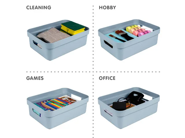 Sigma Home opbergbox 9L blauw - 35x24,6x12,2cm