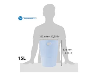 ECOBIN Papiermand A quarel pastelblauw - 4