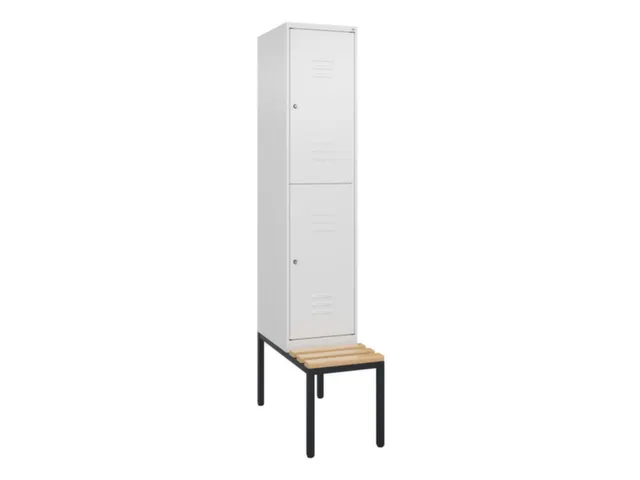 armoire vestiaire avec banc à deux niveaux HxlxP 2120x400x815mm