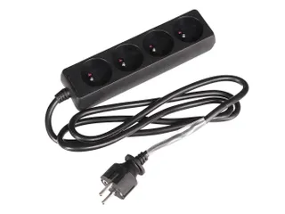 4-Voudige Stekkerdoos Met Krimpkous - 3G1.5 - 1.5m - Penaarde - 2