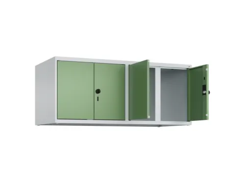 opzetkast,v. locker,4vak.,vak B 300mm,HxBxD 500x1200x500mm,vleugeldeur