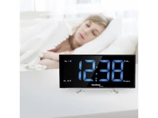Wekkerradio Technoline WT 460 171x40x87mm zwart gebogen LED blauw - 3