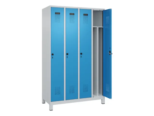 locker voor scheiding van kleding,HxBxD 1950x1200x500mm,4vak