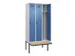 locker met bank,voor scheiding van kleding,HxBxD 2120x900x815mm,3vak