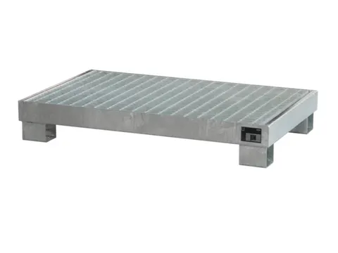 Opvangbak Staalplaat Hxbxd 205x1300x800mm 74l Rooster Verzinkt