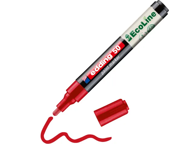 Marqueur peinture edding 50 EcoLine à base d'eau 2-3mm rouge