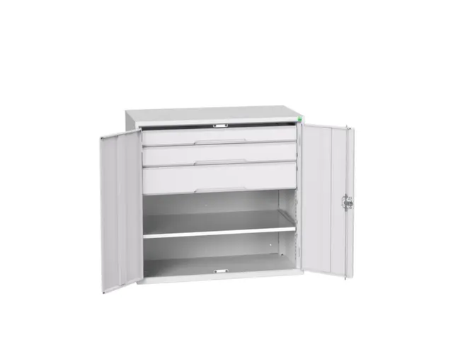 universele kast,HxBxD 1000x1050x550mm,1xStalen bodem,3lade(n)