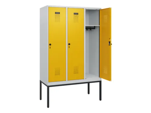 schoollocker,HxBxD 1950x1200x500mm,3vak,vak B 400mm,draaigrendel