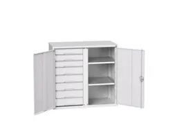universele kast,HxBxD 1000x1050x550mm,2xStalen bodem,8lade(n)