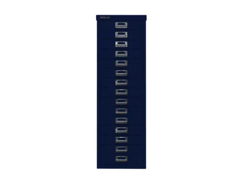 kantoor-ladekast HxBxD 857x278x380mm 15 laden romp oxfordblauw staal
