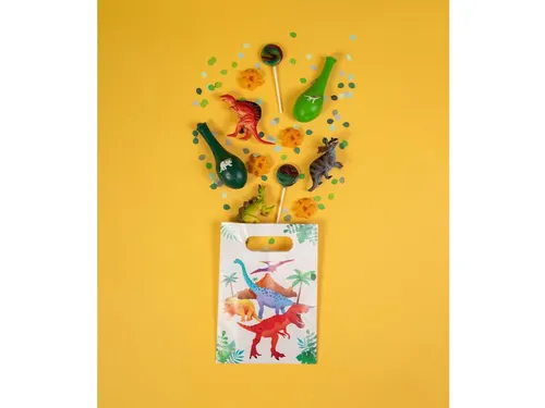 Gift bags Dino Papieren uitdeelzakjes 23x16,5cm 6 stuks