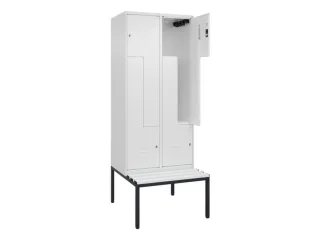 Z-garderobekast,HxBxD 2120x800x815mm,4vak,vak B 400mm,cil.-slot - 2