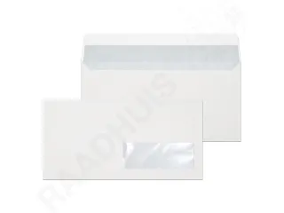 Dienstenvelop Venster Rechts Raadhuis 110x220mm Dl (ea5/6) Wit Gegomd - 1