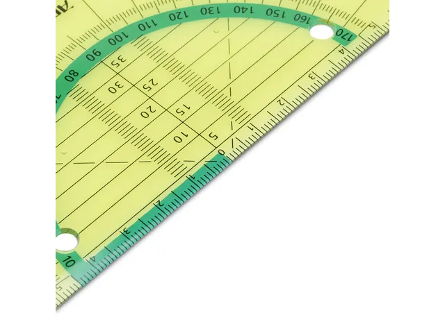 Equerre géométrique GEOflex 14cm Flexible Néon vert