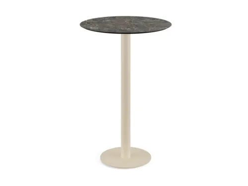 statafel,HxØ 1090x700mm,rond,schotelvoet zandkleuren