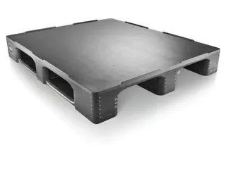 hygiënepallet,HxLxB 160x1200x1000mm,geregenereerd kunststof,zwart - 1