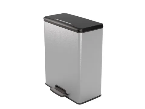 Pedaalemmer Decobin 65 Liter Zilver Zwart
