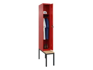locker met bank,HxBxD 2120x300x815mm,1vak,vak B 300mm,draaigrendel - 1