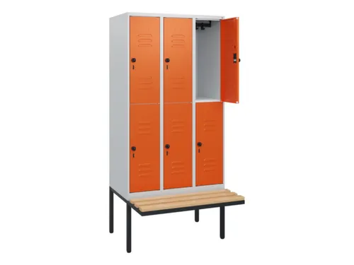 Dubbeldekse dekenkist,HxBxD 1950x900x815mm,3x2vak.,vak B 300mm